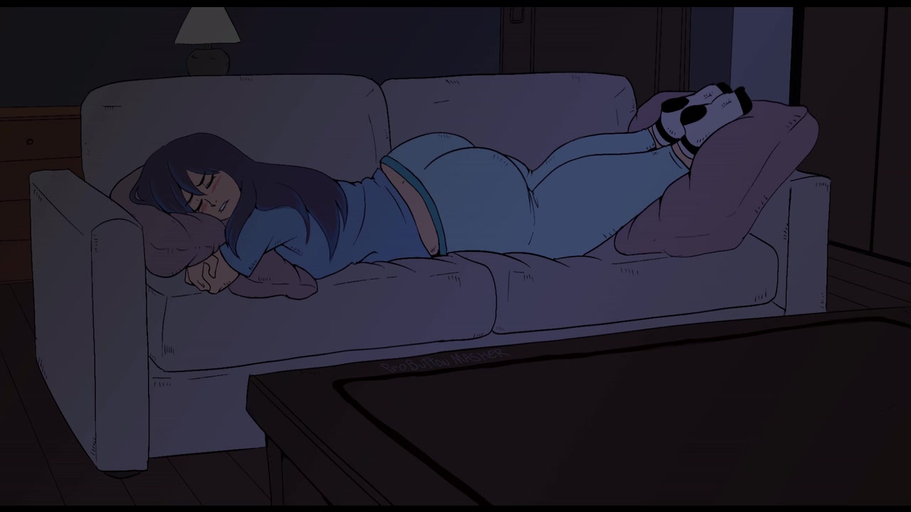 Sleeping Girl Fart Animation