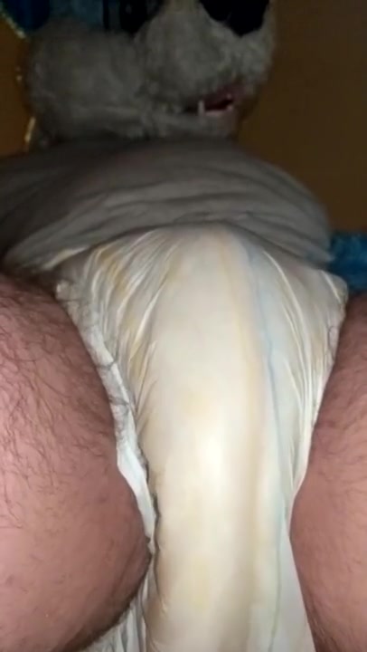 Peeing in my diaper with my Fursuit head on!