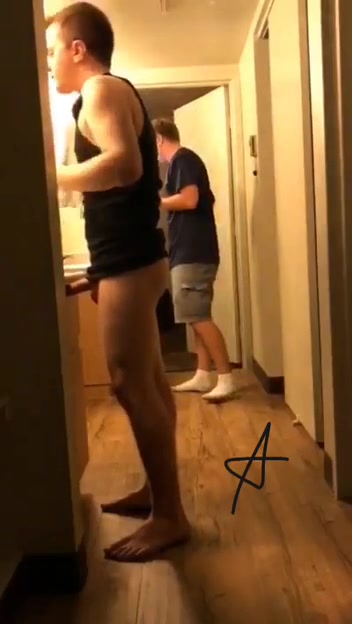 Boy gets hard in front of his friend (fav&subscribe for more