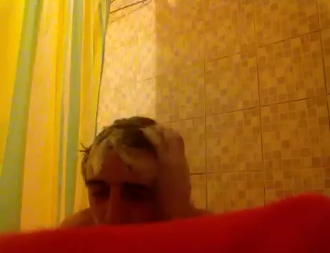 Twink washes his hair