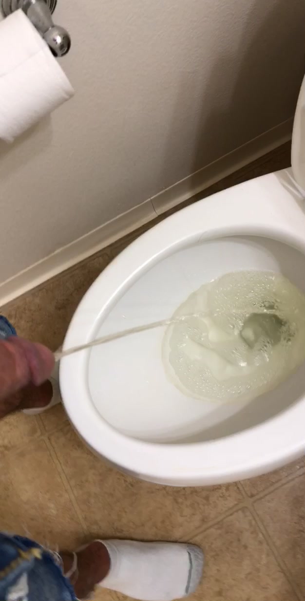 Full cock and balls piss