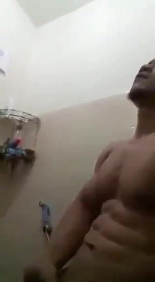 muscle asian jerking in bedroom