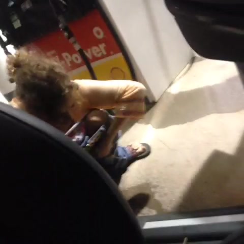 Pee at the gas station (Vine)