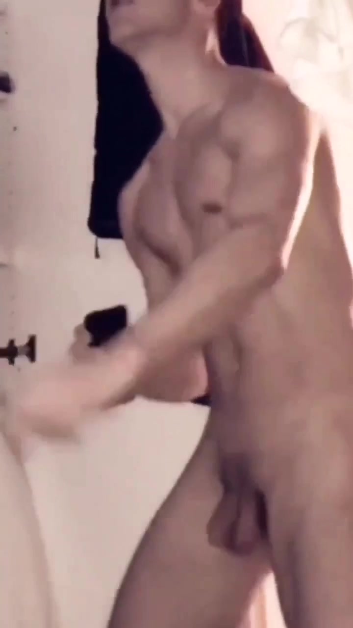 Straight handsome friend dancing nude