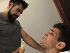 Abusive, Brazilian Bully Spitting Chewed up Banana over His Bound Partner