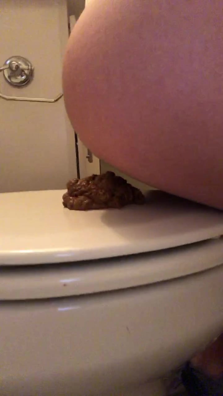 Shitting on the toilet!