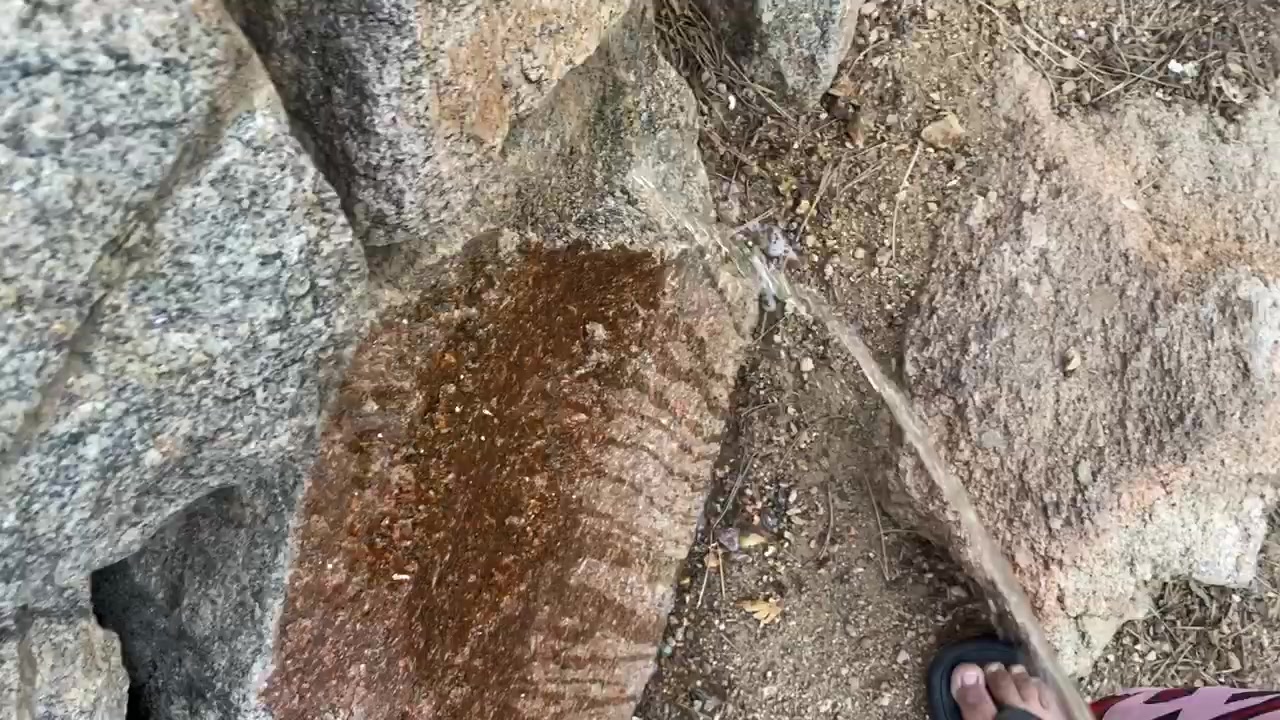 Pissing on trail