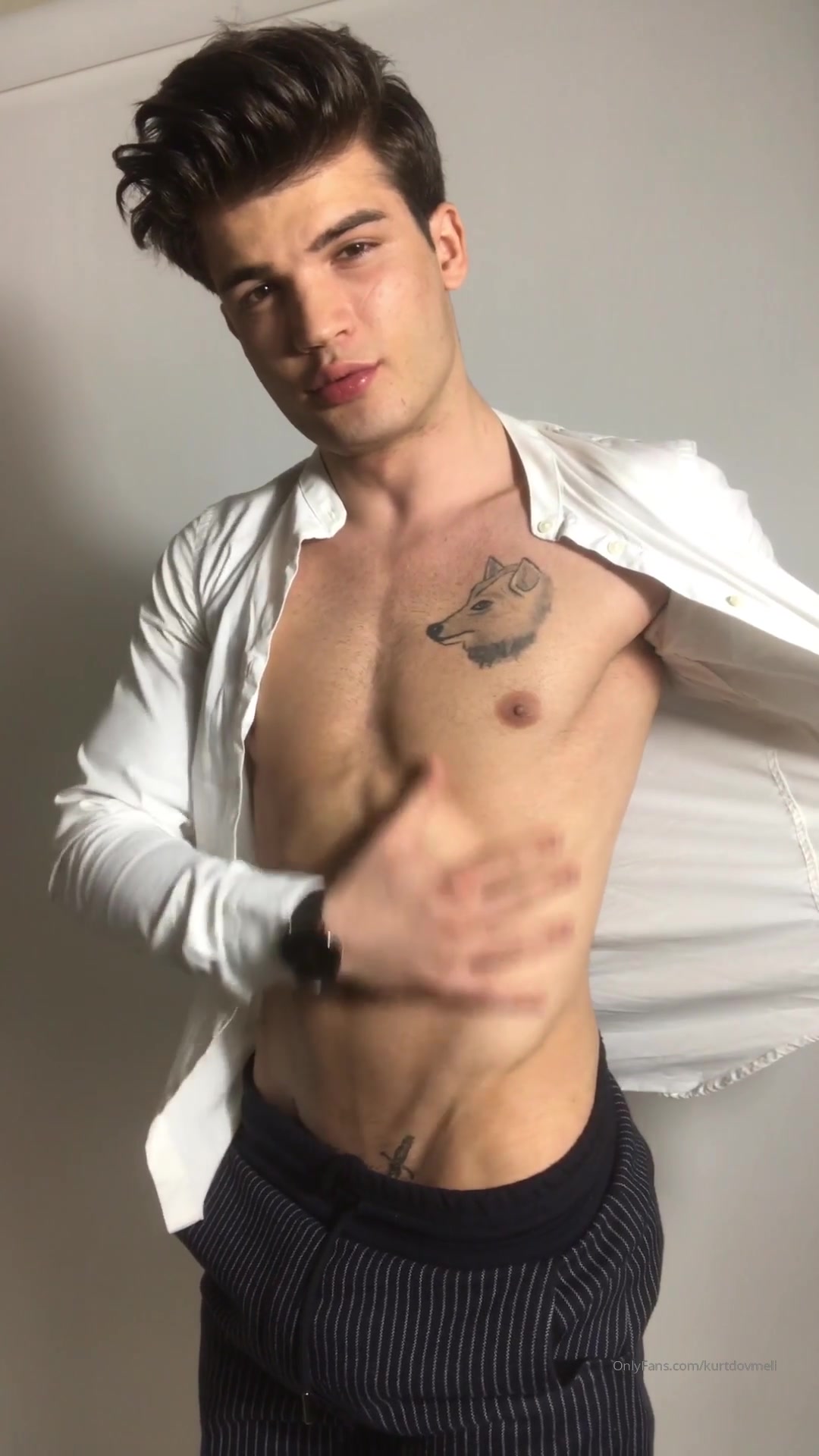 cute guy undressing and cum