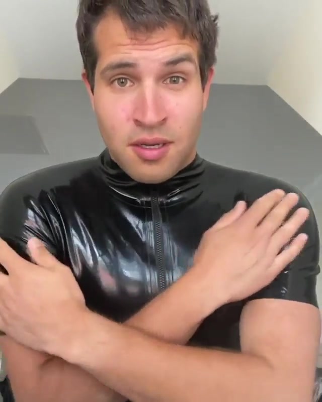 cute rubber boy suits up