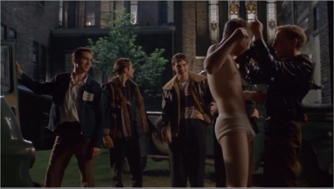 Prep school guys stripped to their underwear