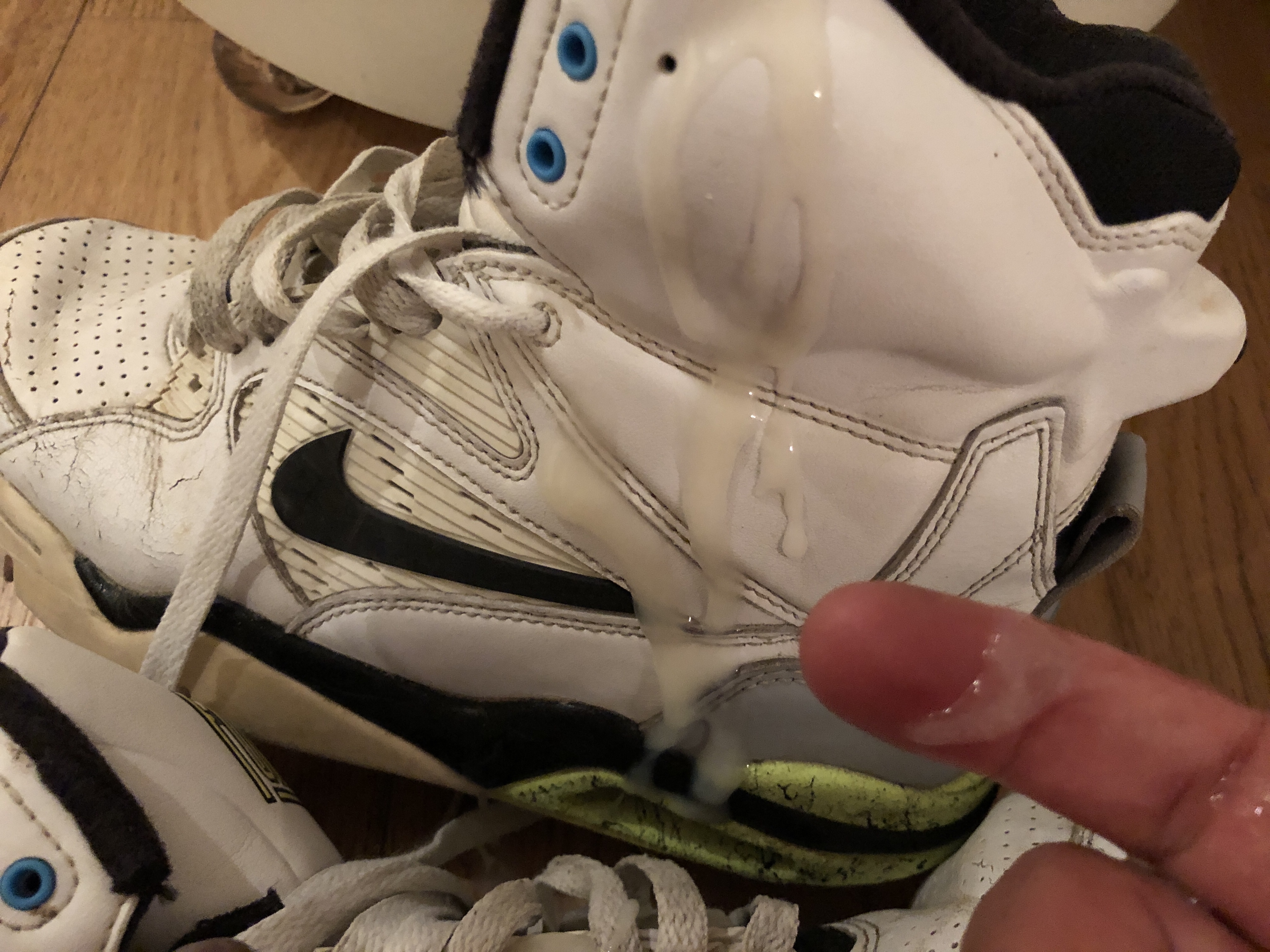 Massive Cum on my Nike Force Command Sneakers