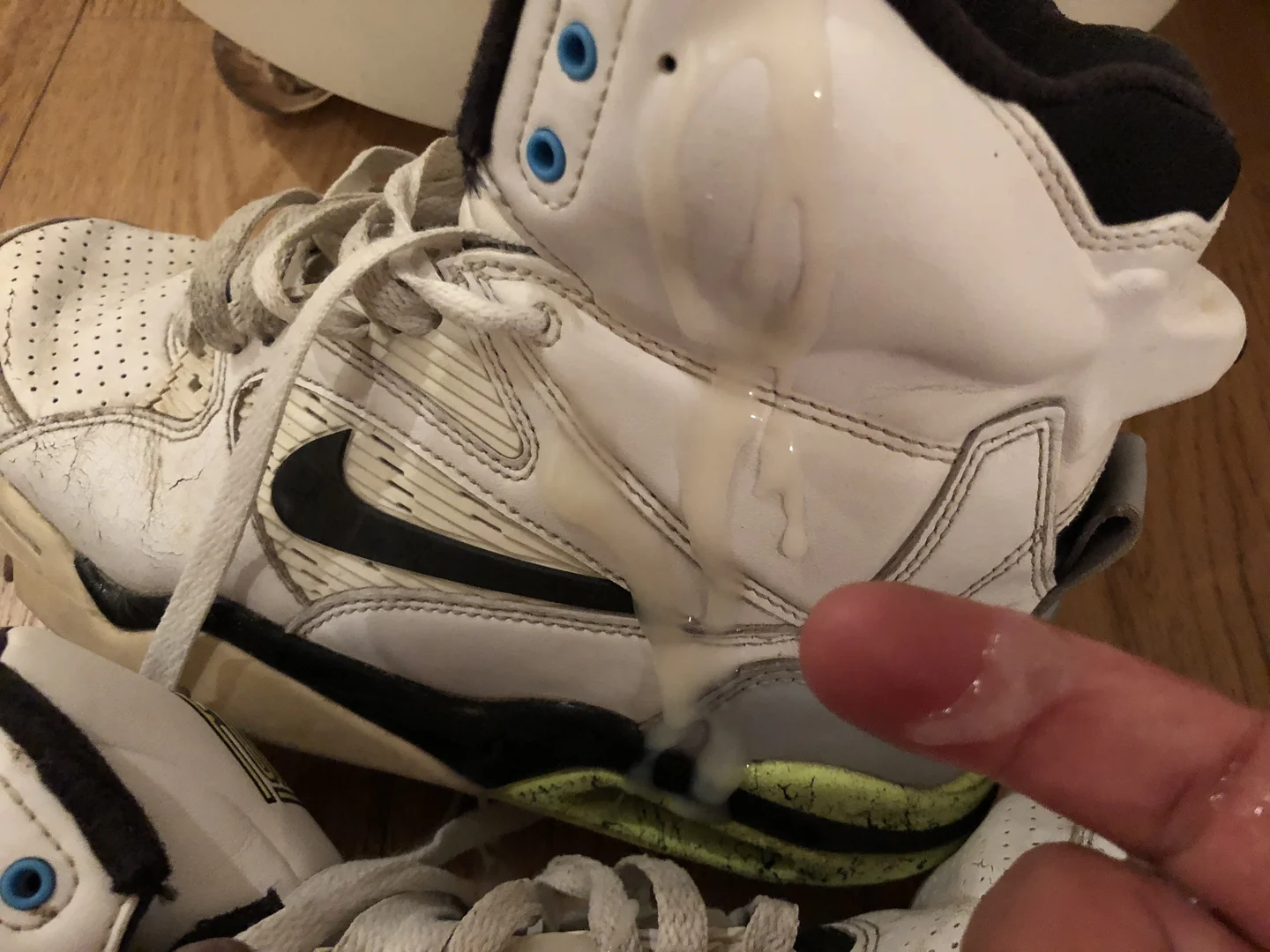 Massive Cum On My Nike Force Command Sneakers