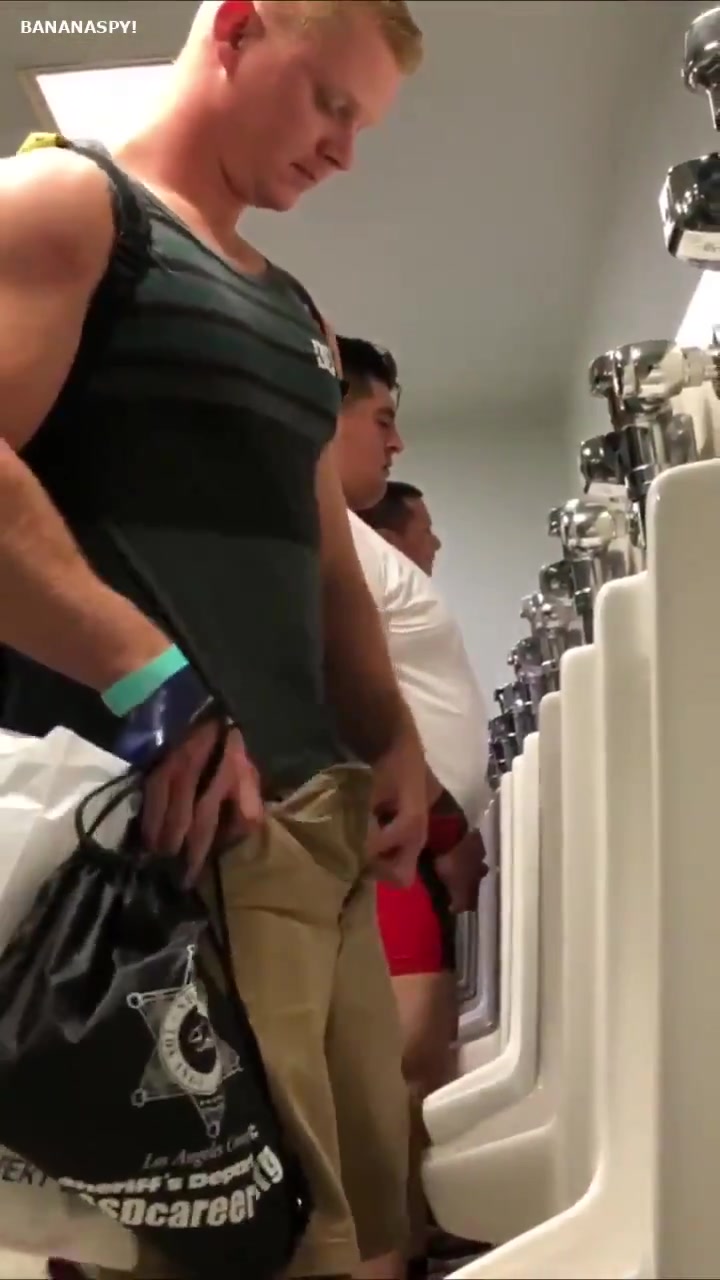 SPYING HOT GUYS AT THE URINAL 10