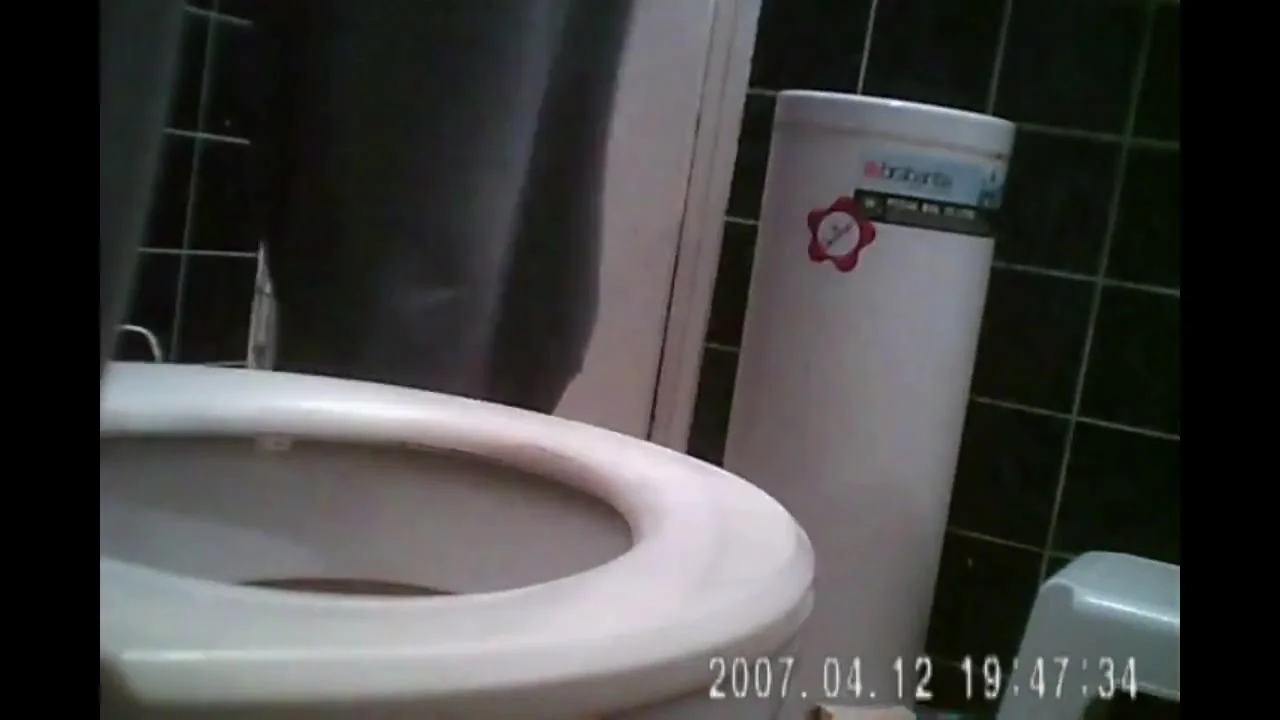 Japanese woman peeing and pooping on western toilet