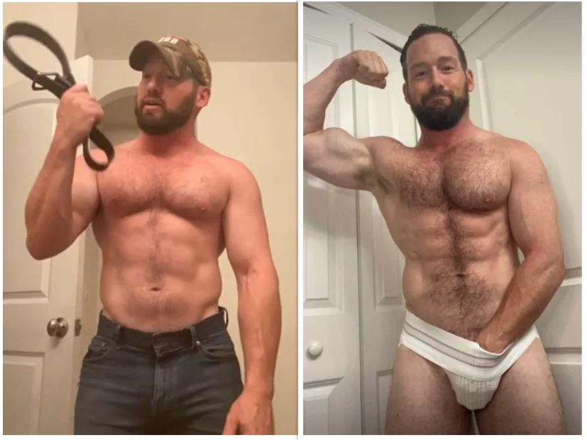Pregnant toys hairy muscle