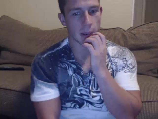 Straight guy playing with dildo