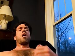 Hot daddy blasts his face huge