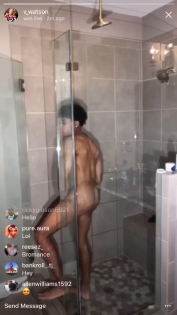 exposed while coming out of the shower