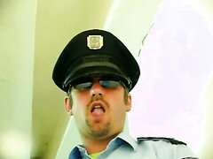 Policeman spitting on cam