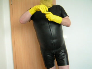 I love RUBBER a lot, too; in my tight rubber short suit showing my fat man