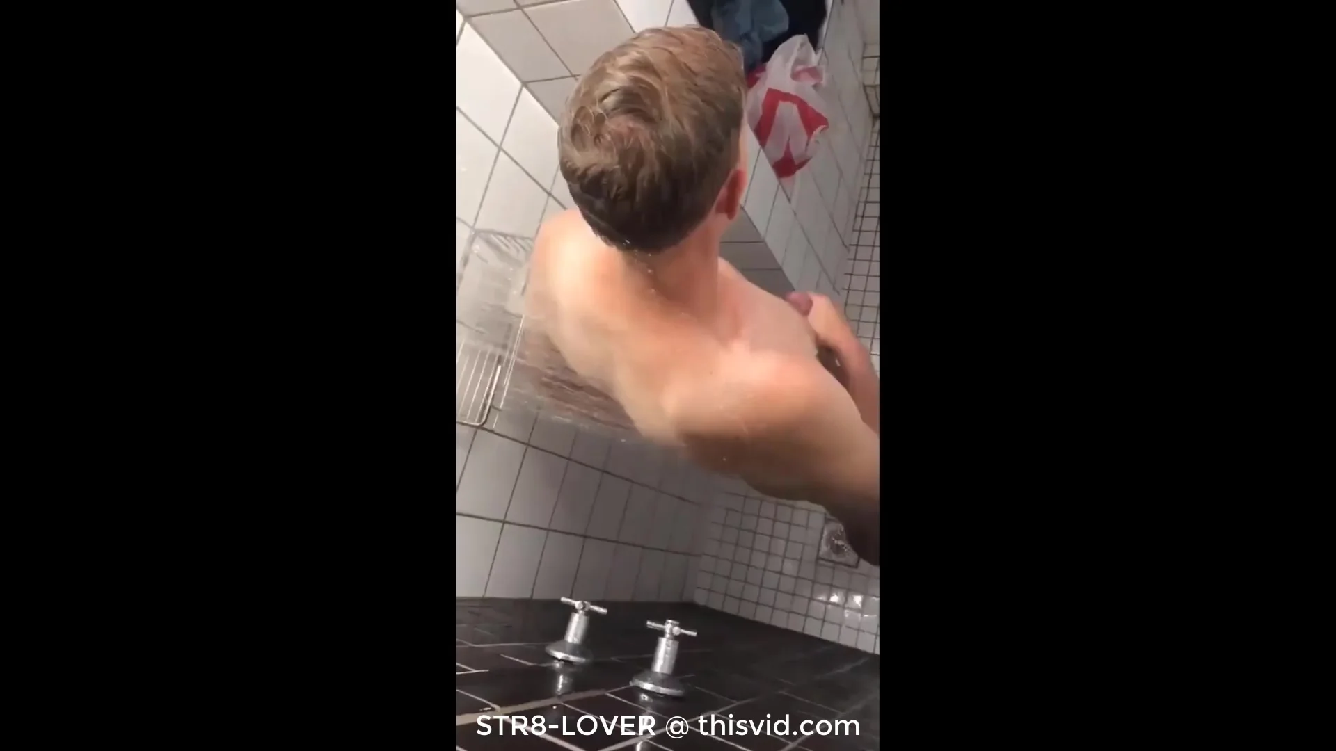Spying On A Twink Jerking Off In Locker Room Shower