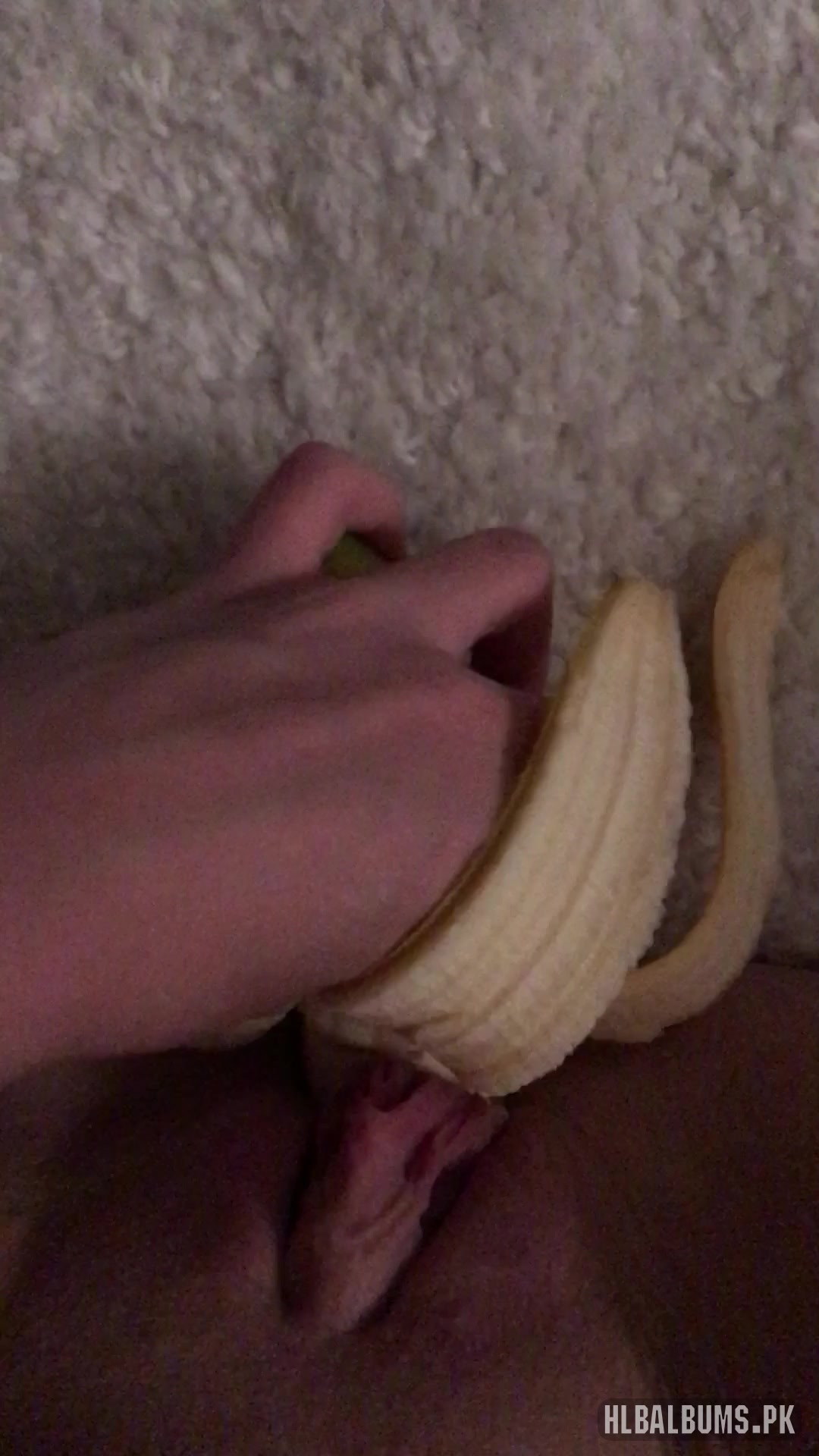 She masturbated with a banana 1