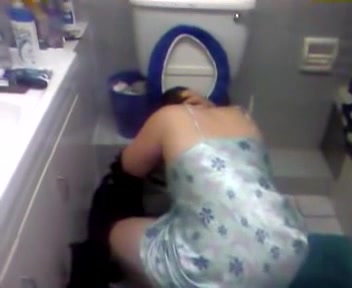 drunk woman vomiting