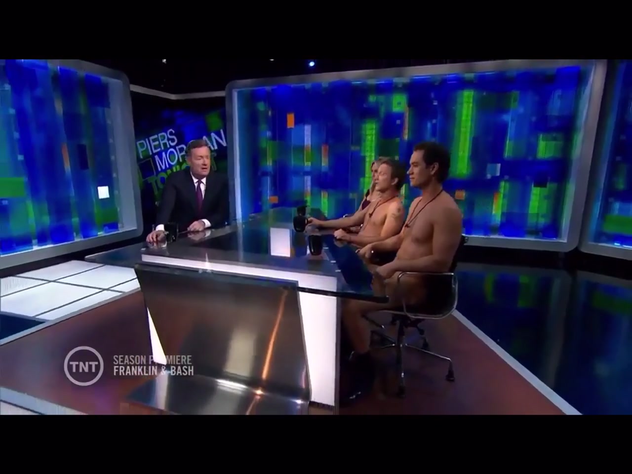 Naked on talk show
