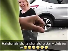 Mature woman blows cocky tradie in public
