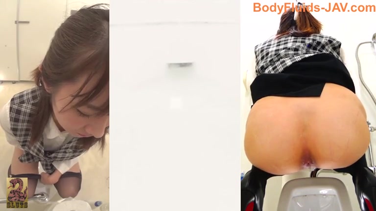 Asian girl poops in squat toilet 45