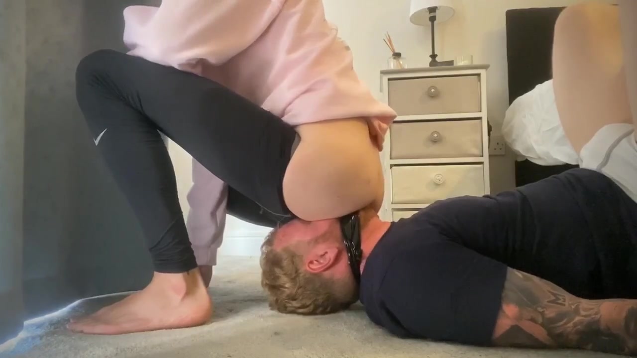Fart slave forced to inhale stinky farts