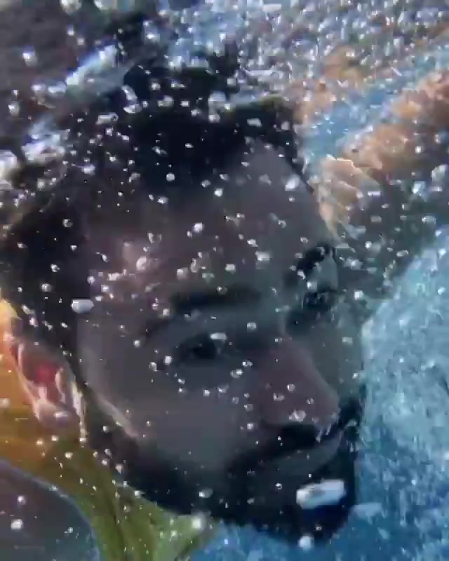 Indian cutie barefaced underwater