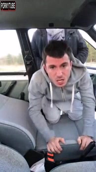 Outside fuck gay twink in car on cam