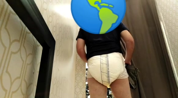 diapered in the changing room 4