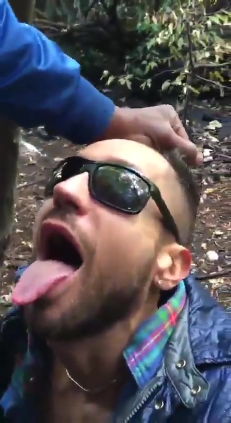 Cum whore taking loads on trail