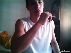 Smoking Twink On Cam Again