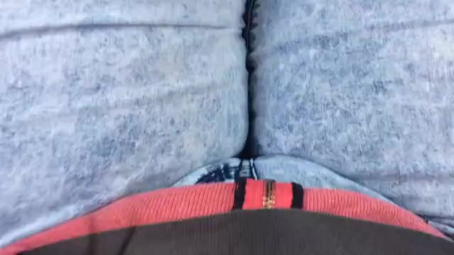 Girl desperate in car pees jeans