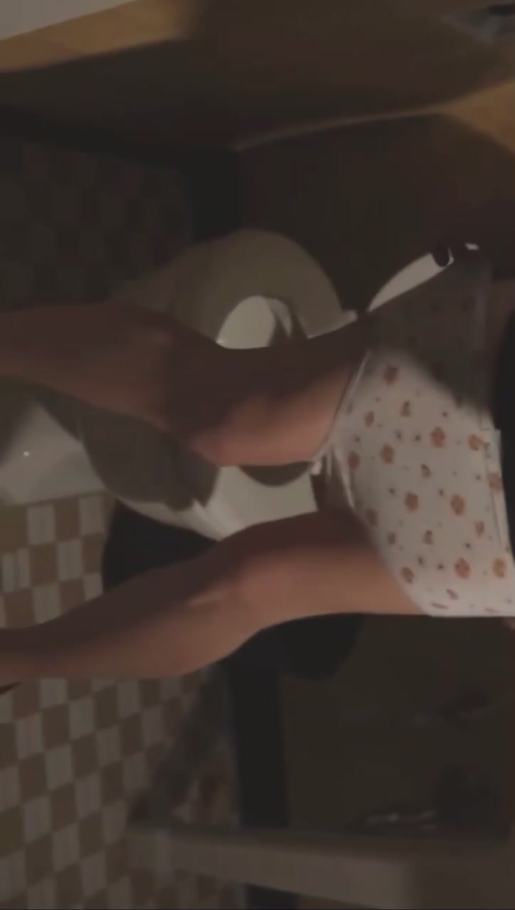 Cute girl pooping on toilet - video 2