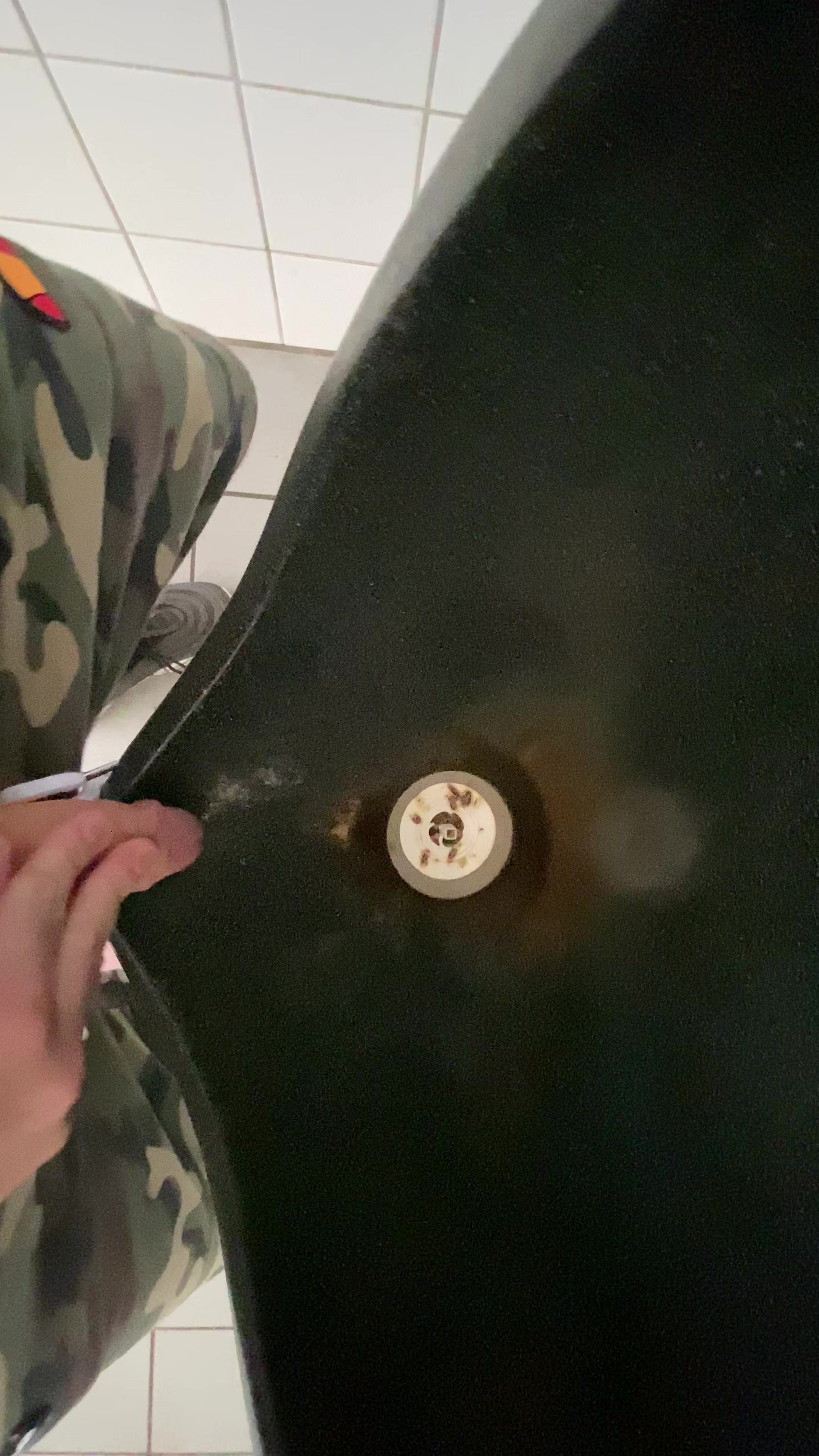 cock rubbing on urinal