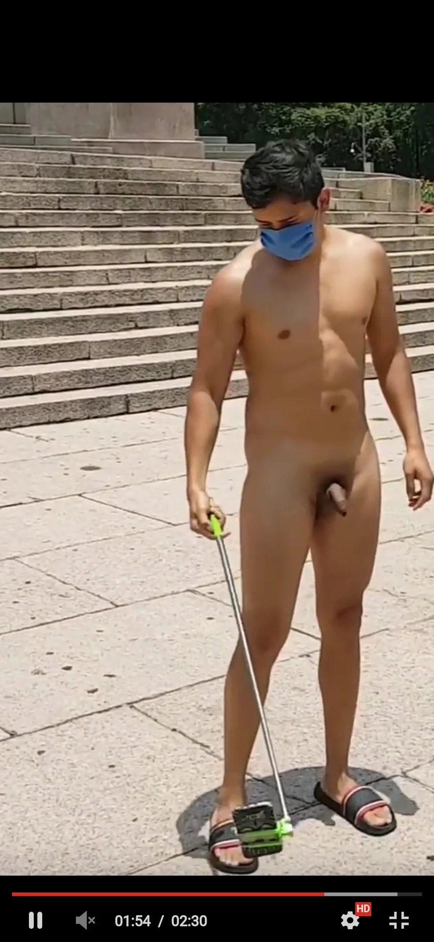 Male nude public