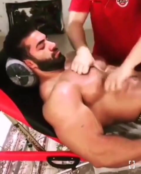Huge sexy pecs being rubbed