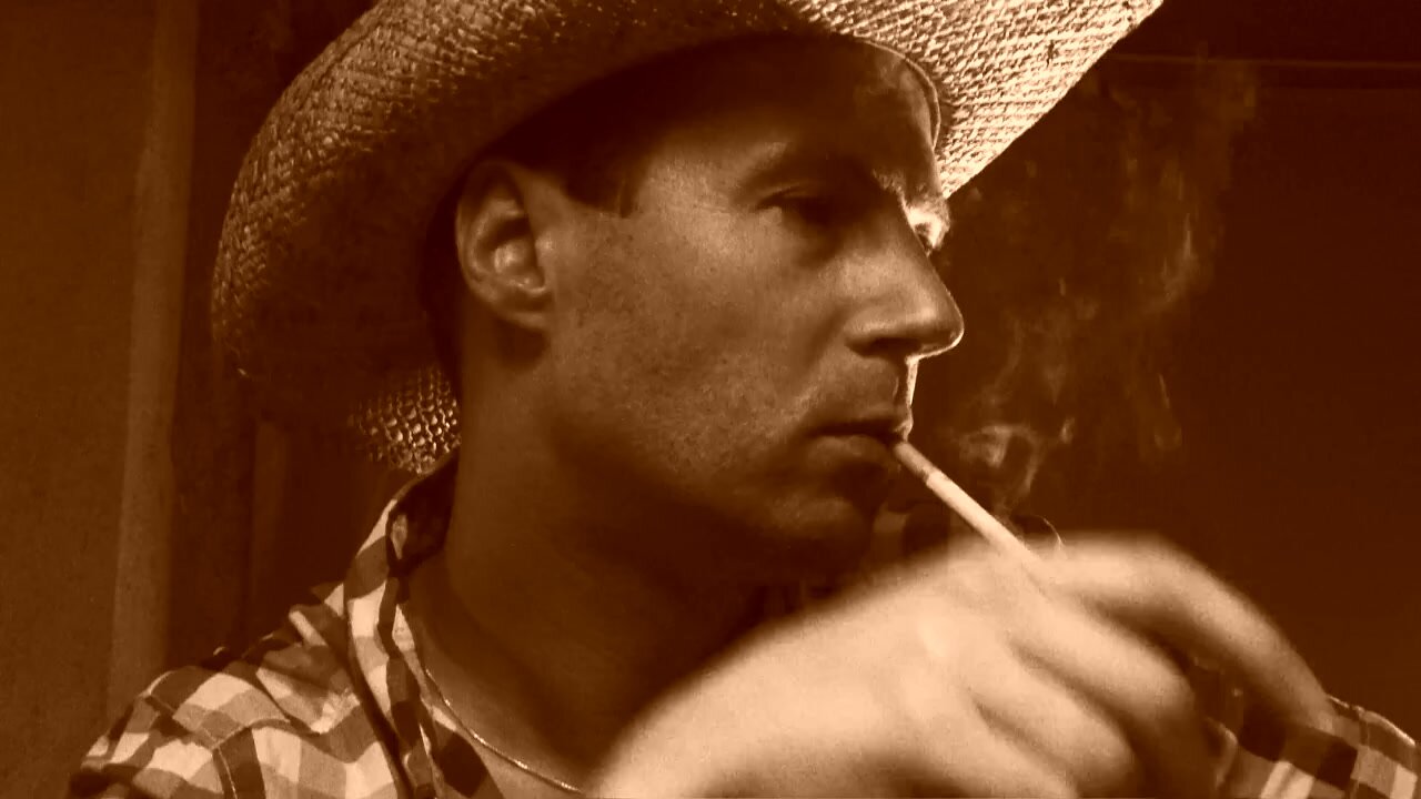 i knew that he is still alive! (marlbored-man in sepia)
