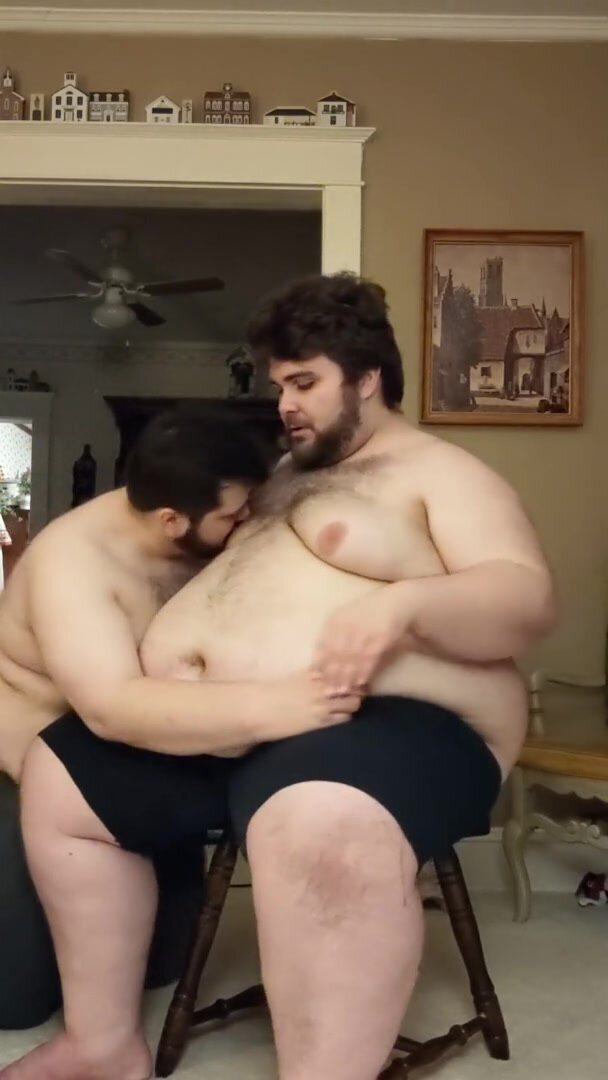 two fatties talkin and gropin