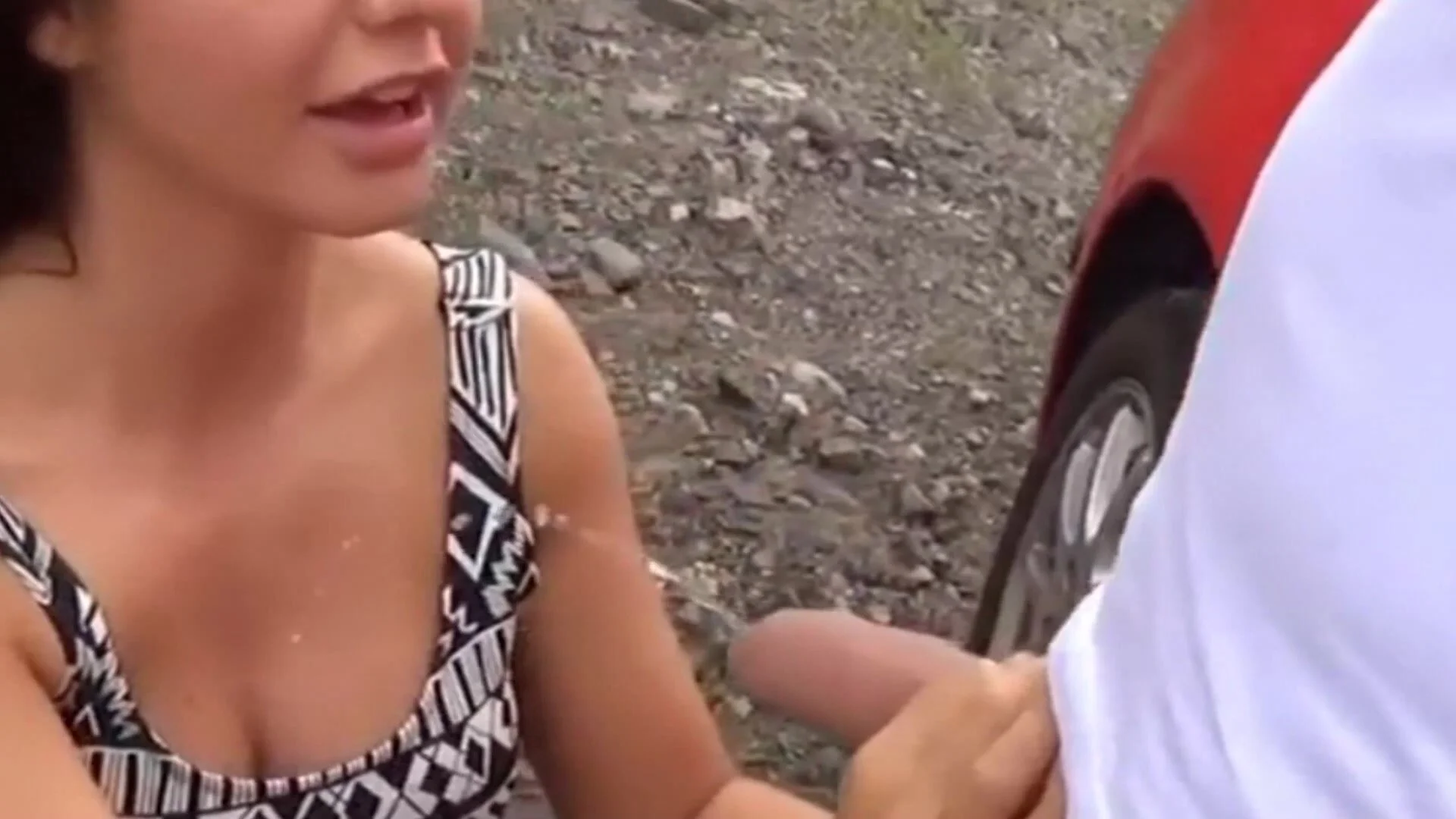 Couple Piss Play By Car ThisVidcom