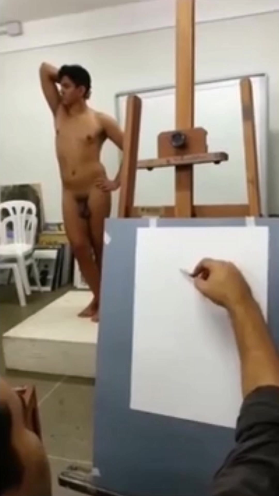 Painting model nude