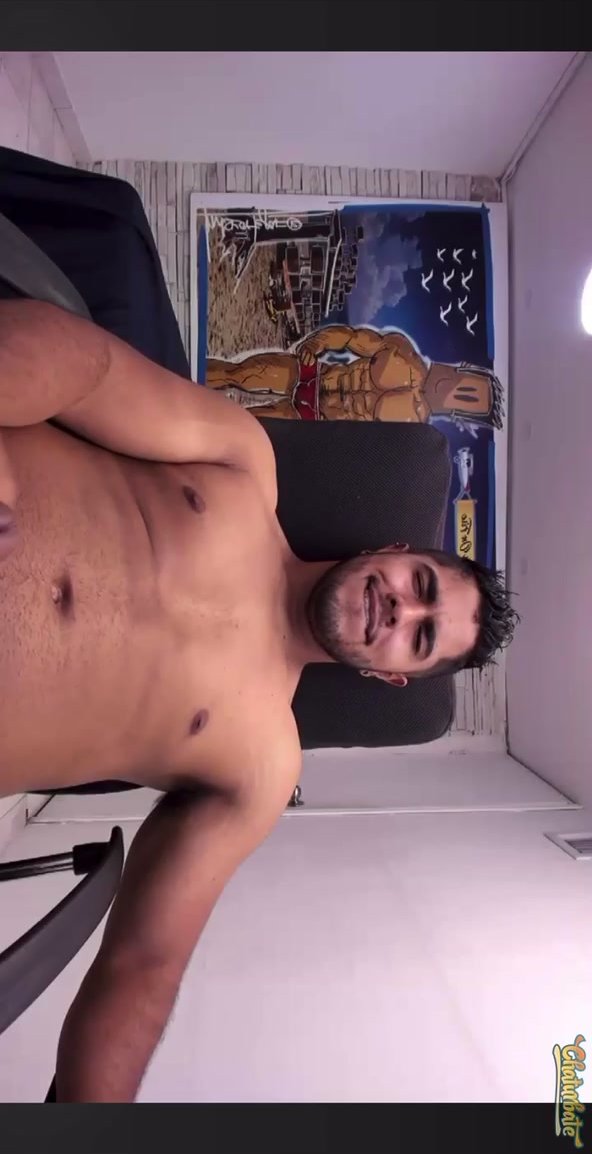 Latino Jerks Cock On Webcam