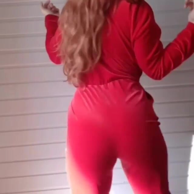 Girl farts in red outfit