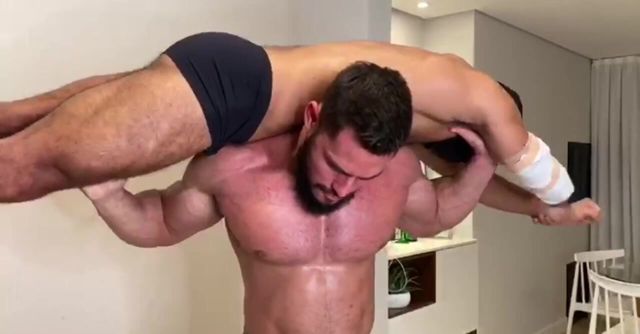 muscular man lifting