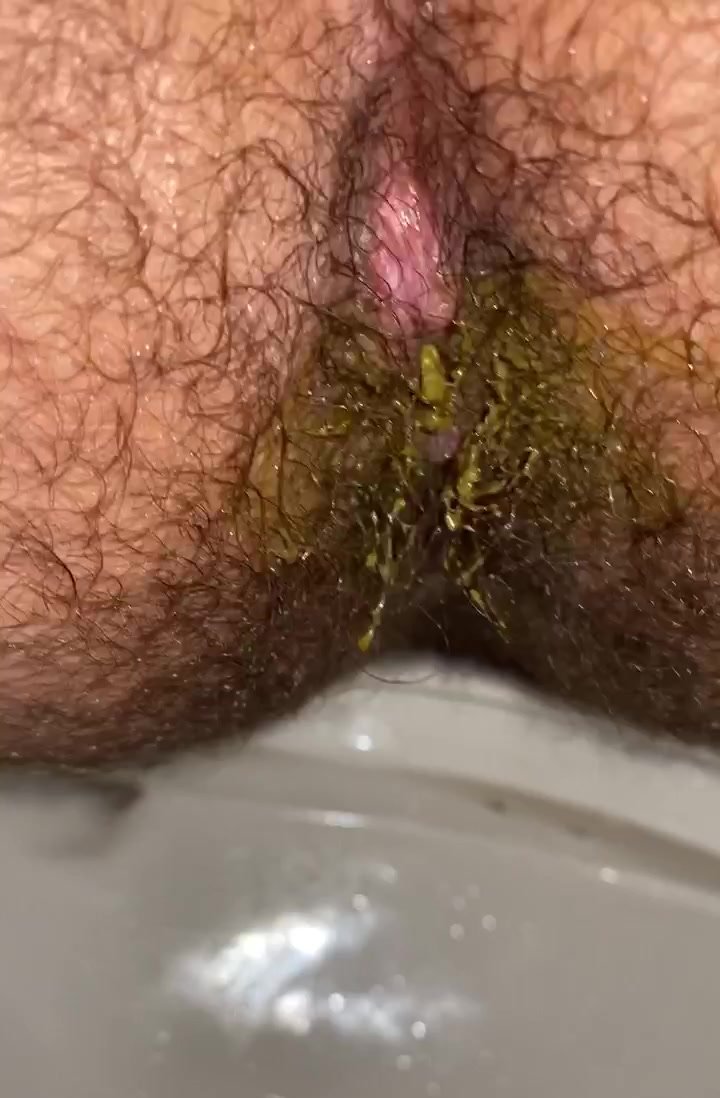 Hairy hole shitting