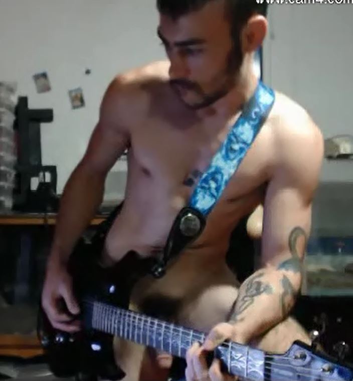 Naked Guitarist- Two Instruments to Choose From!